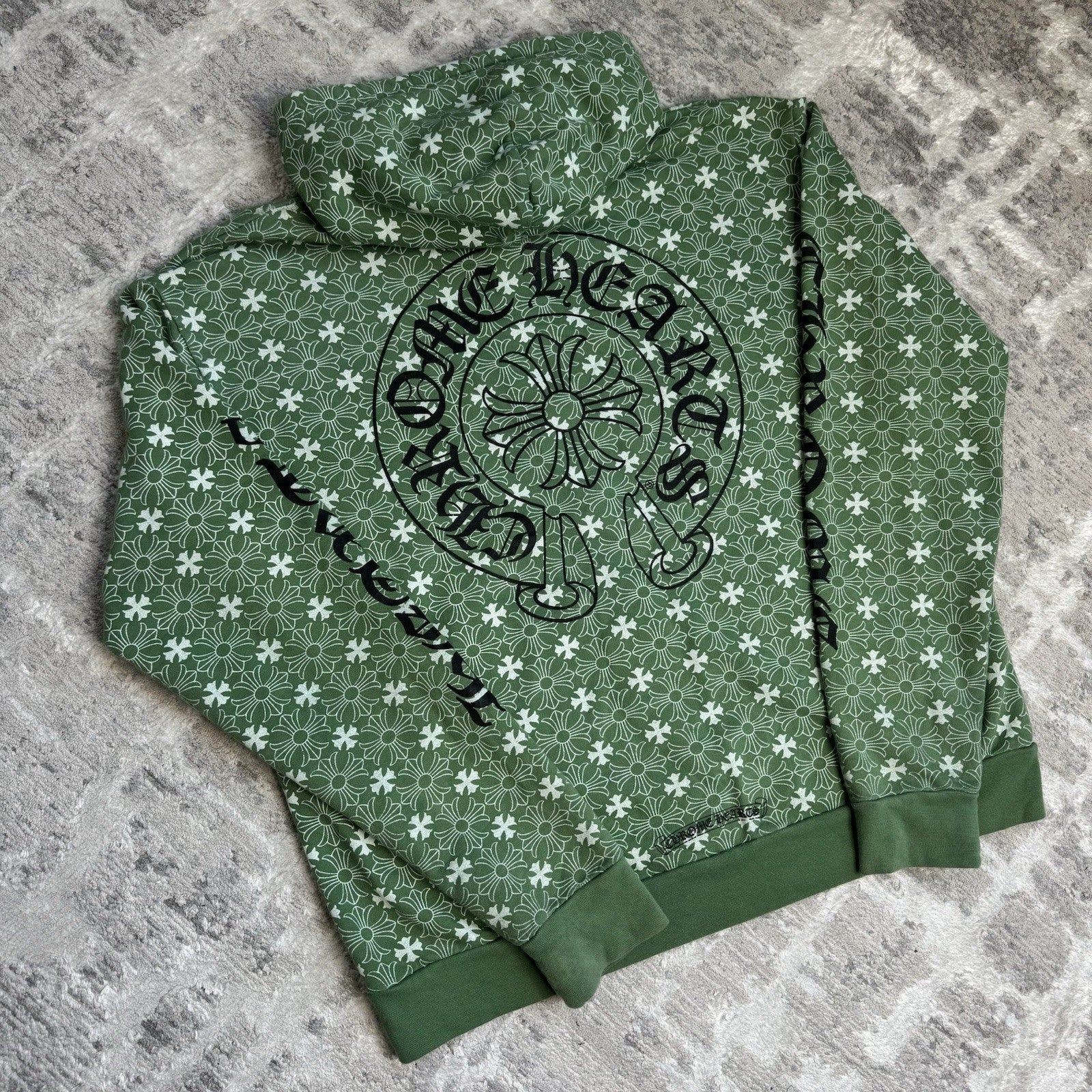 Chrome Hearts Plus Cross Monogram Zip Up Hoodie 