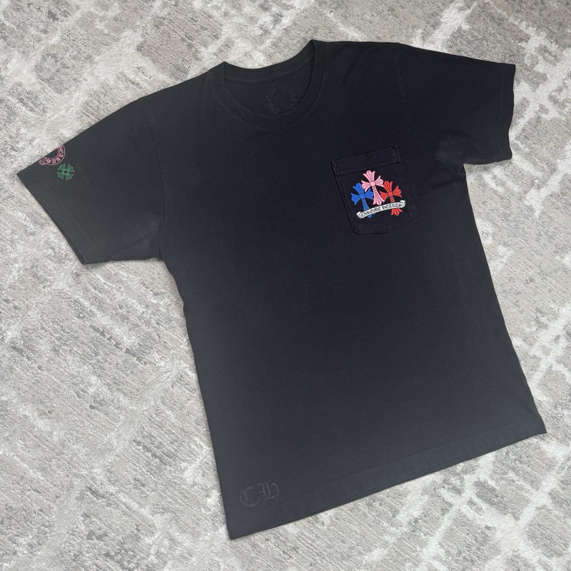 Chrome Hearts Cemetery Cross Multi-color Short Sleeve Tee Shirt 