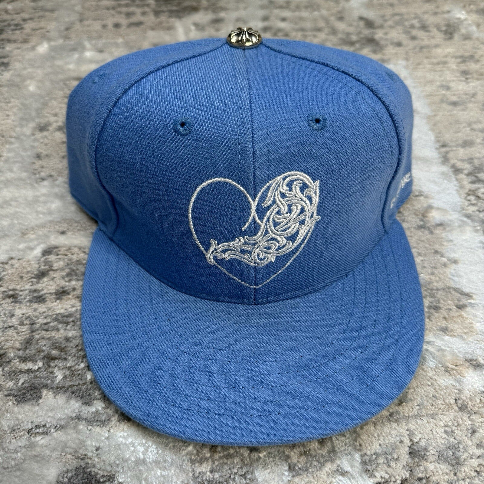 Chrome Hearts Heart Love You Fitted Hat Sz- 7 1/4