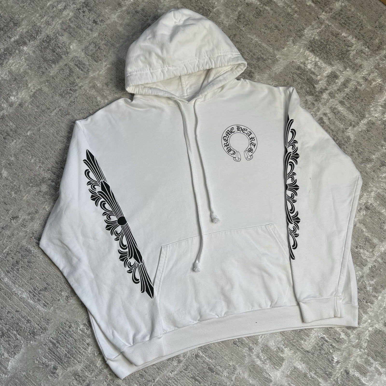 Chrome Hearts Floral Horseshoe Pullover Hoodie 