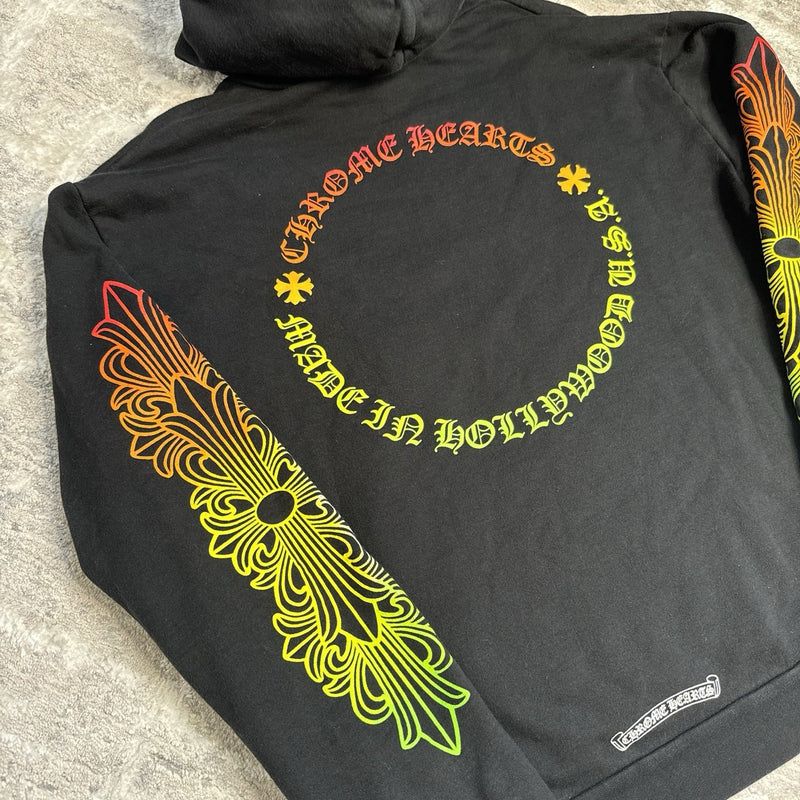Chrome Hearts Floral Gradient Logo Pullover Hoodie 