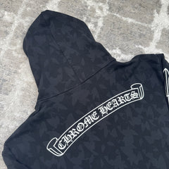 Chrome Hearts Cemetery Cross Monogram Zip Up Hoodie 