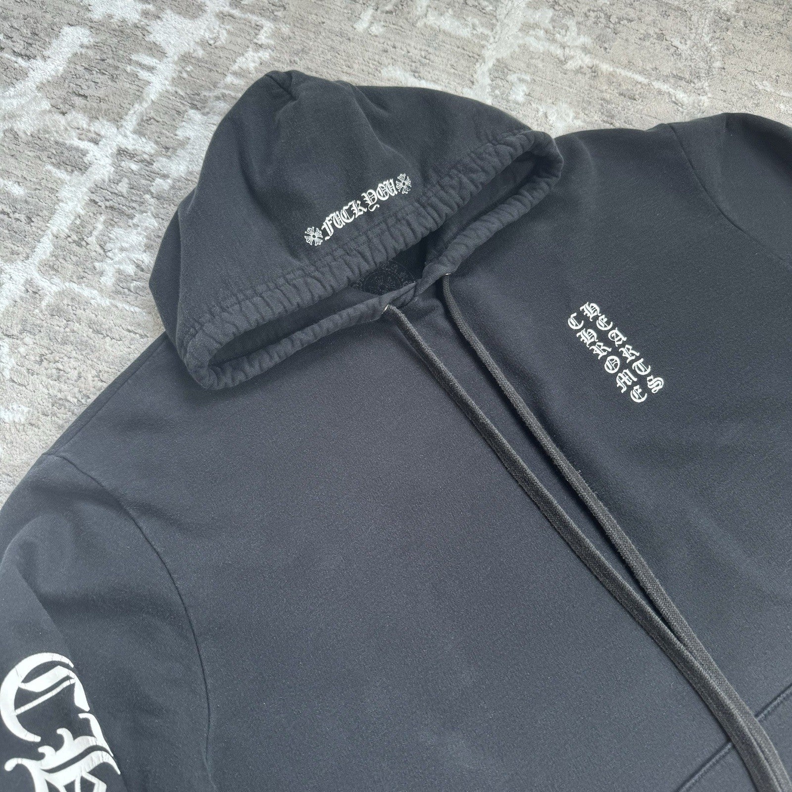 Chrome Hearts Vertical Sleeve Logo Pullover Hoodie 