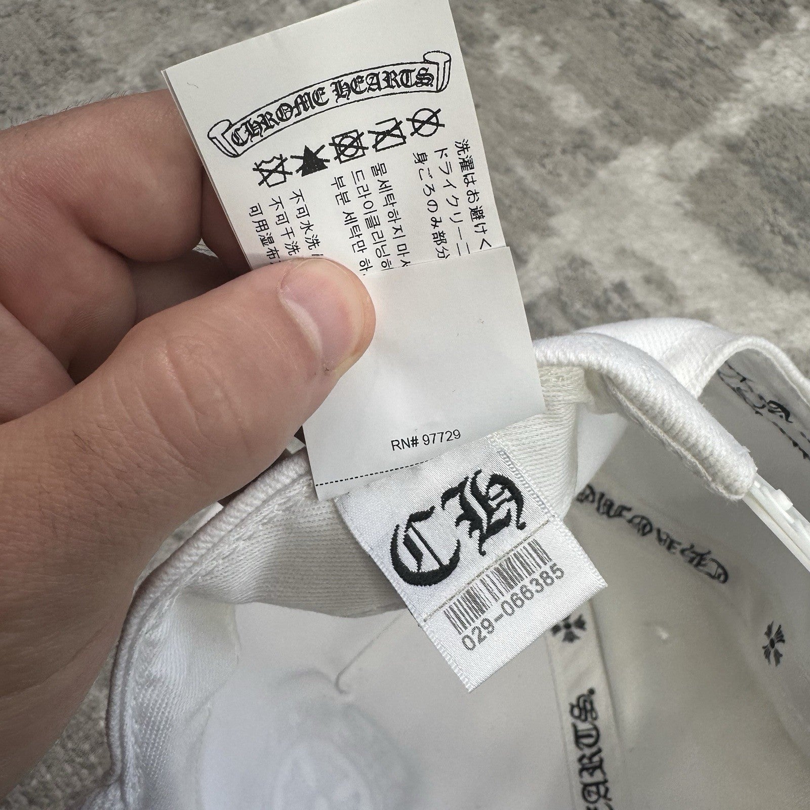 Chrome Hearts Horseshoe Logo Waxed Denim Hat 