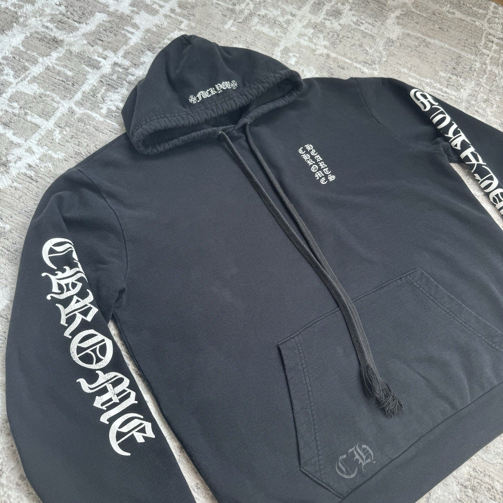 Chrome Hearts Vertical Sleeve Logo Pullover Hoodie 