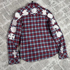 Chrome Hearts Guns N Roses Leather Patch Button Up 