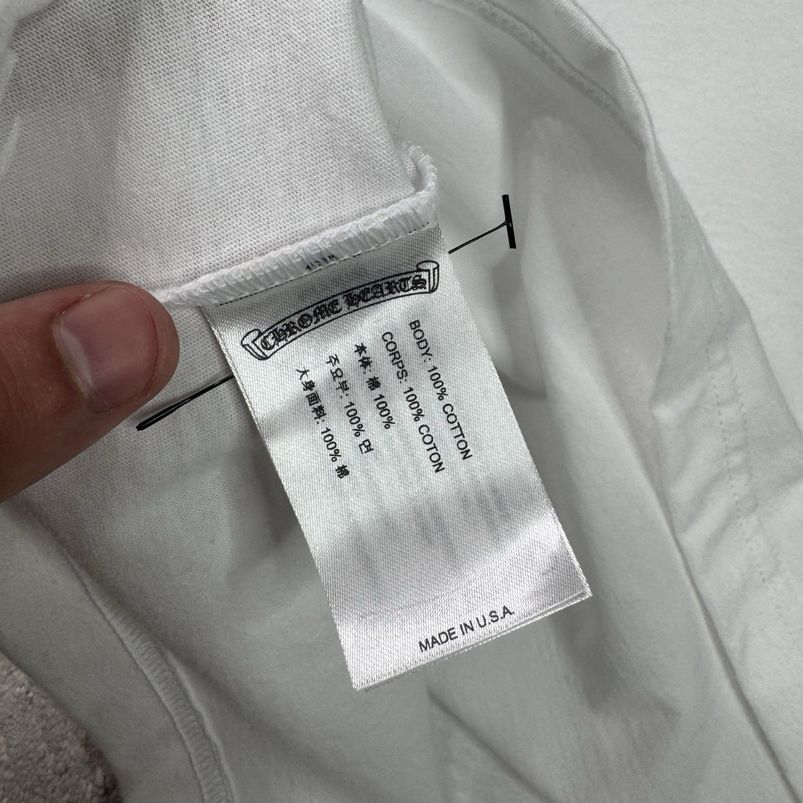 Chrome Hearts Scroll Logo Pocket Tee Shirt 