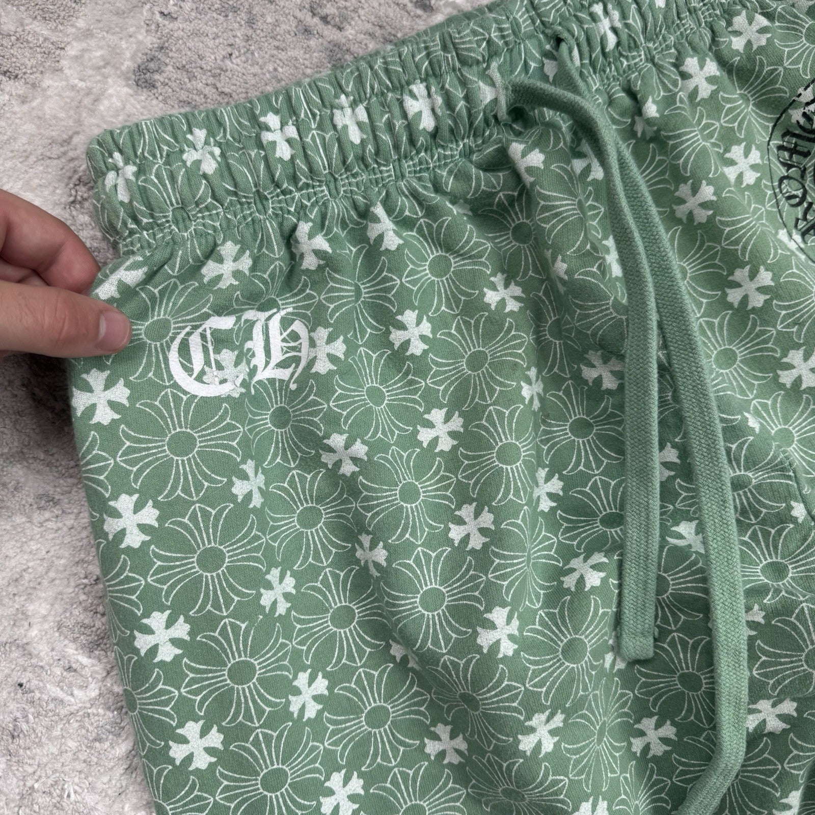 Chrome Hearts Monogram Plus Cross Print Sweatpants 