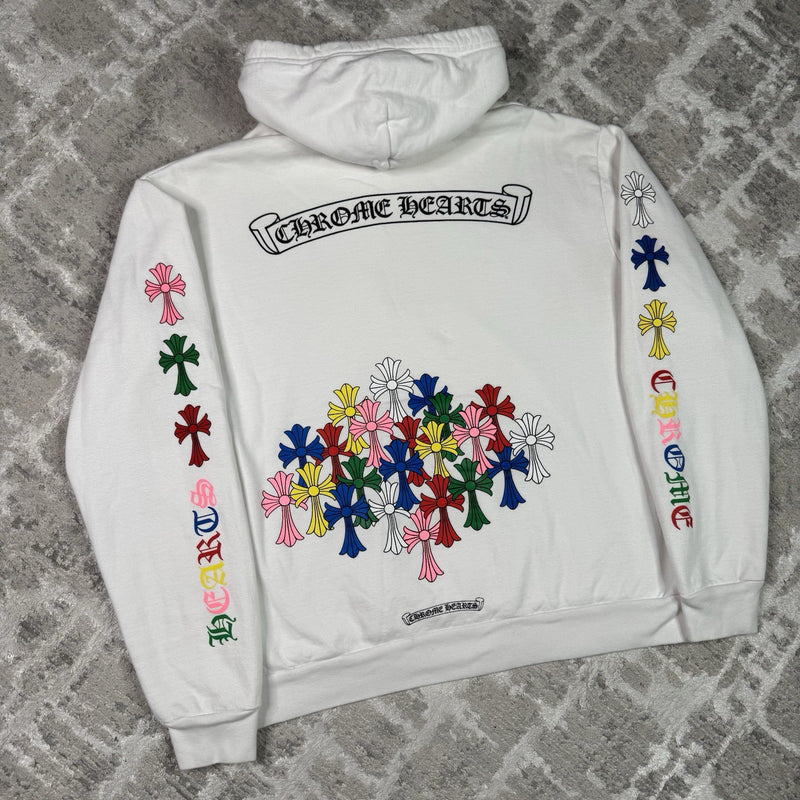 Chrome hearts Cemetery Multi-color Cross Pullover Hoodie 