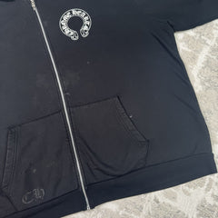 Chrome Hearts Horseshoe Floral Zip Up Hoodie 