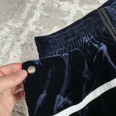 Chrome Hearts Velour Leather Track Pants 