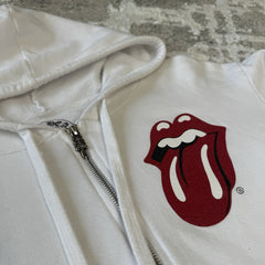 Chrome Hearts Rolling Stones Floral Horseshoe Zip Up Hoodie 