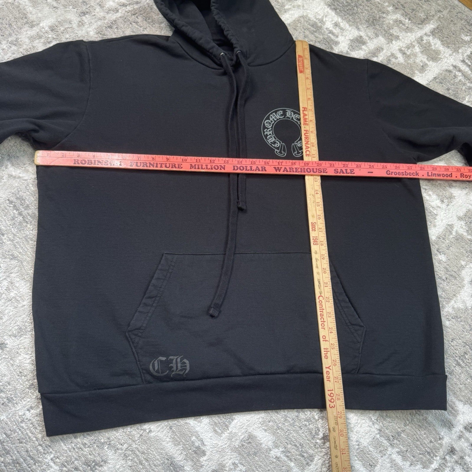 Chrome Hearts Friends And Family Grey Print Floral Pullover Hoodie 