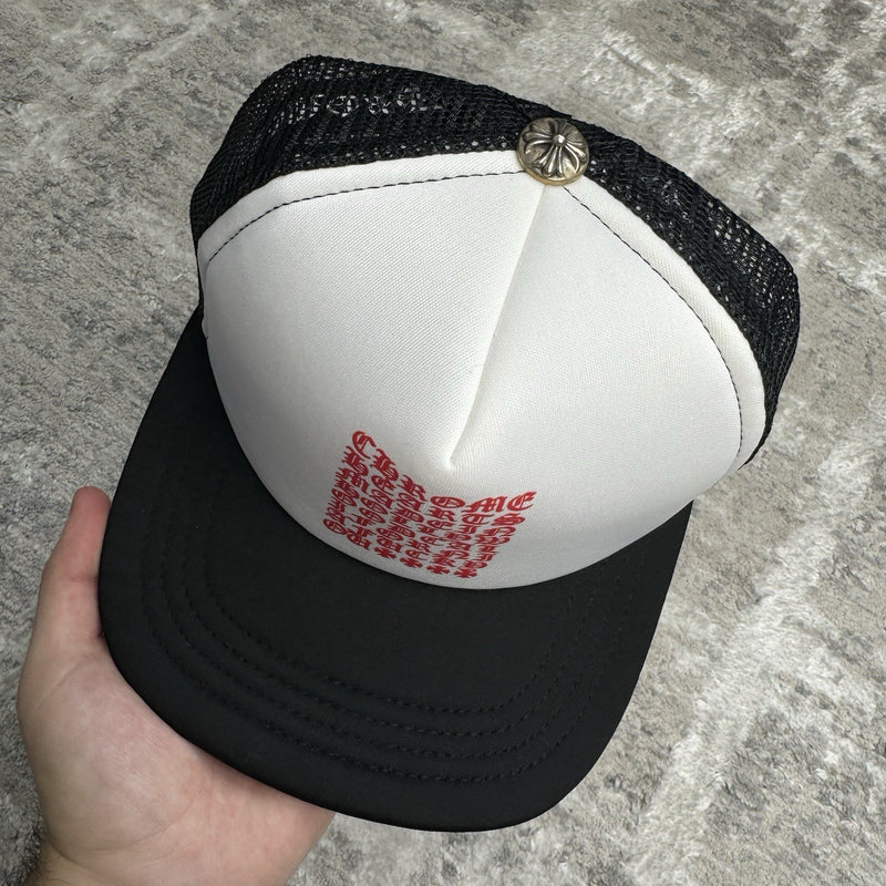 Chrome Hearts Eye Chart Logo Trucker Hat