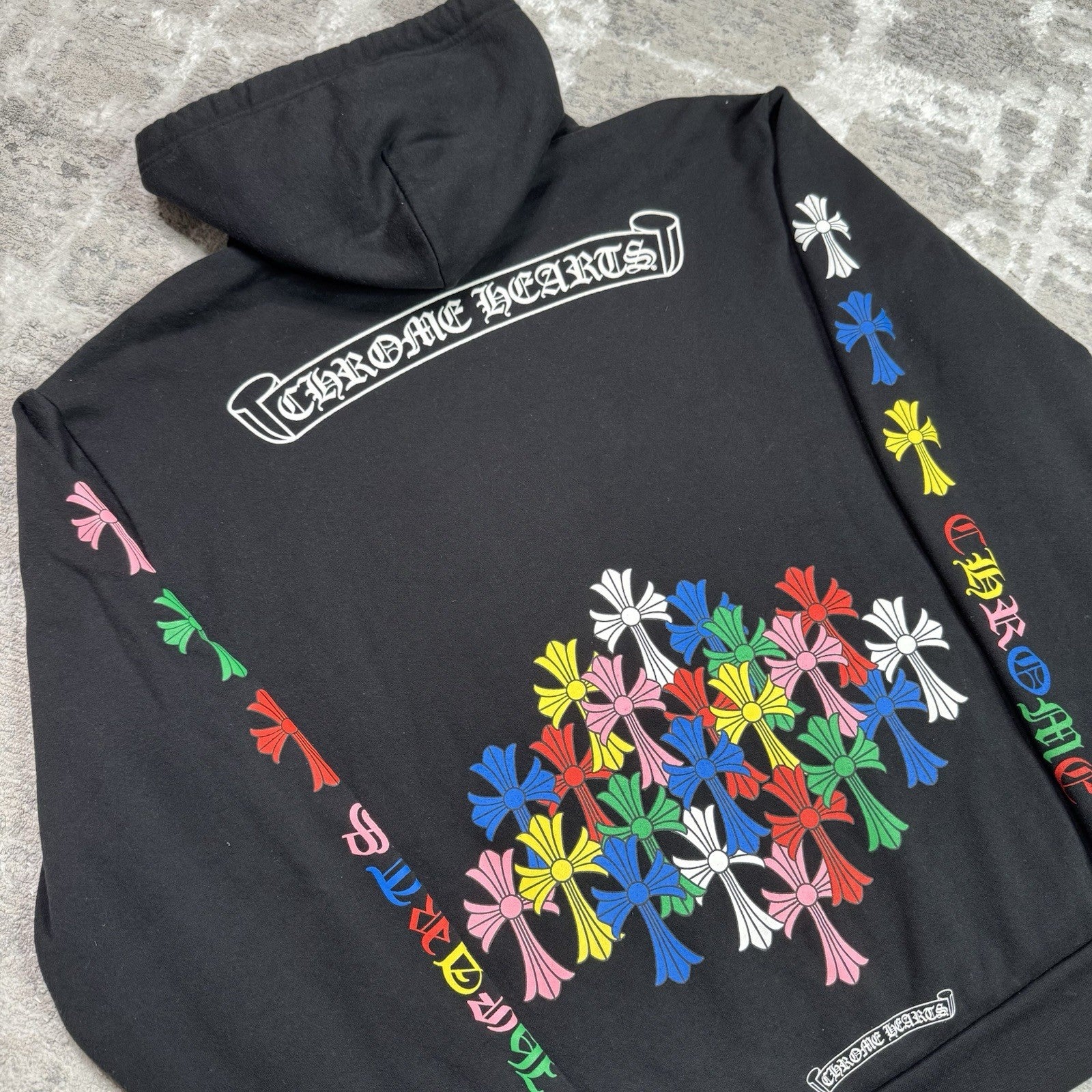 Chrome Hearts Cemetery Multi-color Cross Pullover Hoodie 