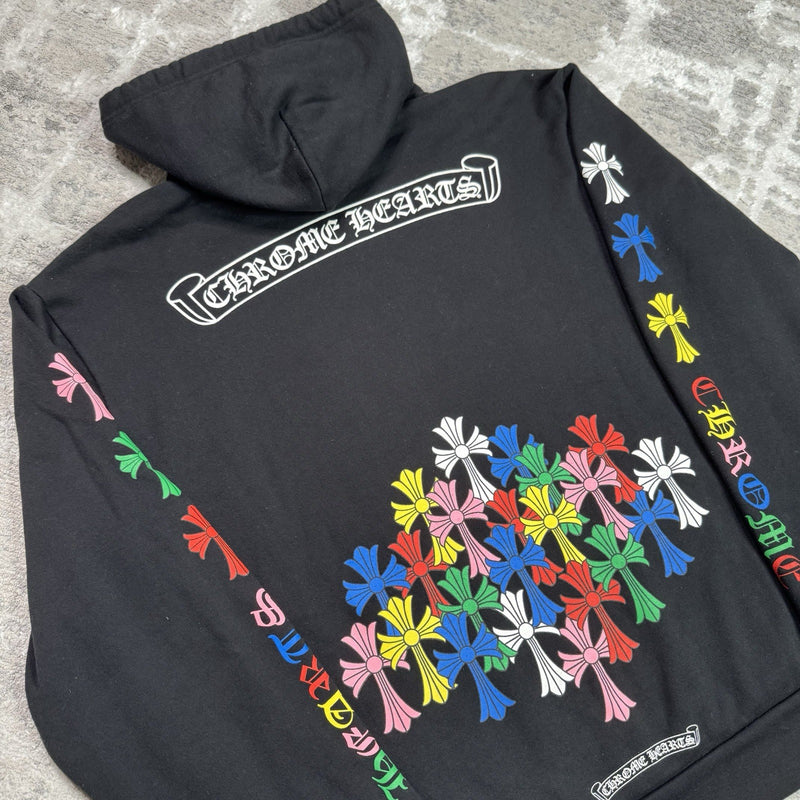 Chrome Hearts Cemetery Multi-color Cross Pullover Hoodie 