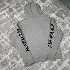 Chrome Hearts Cashmere Embroidered Sleeve Logo Zip Up Hoodie 