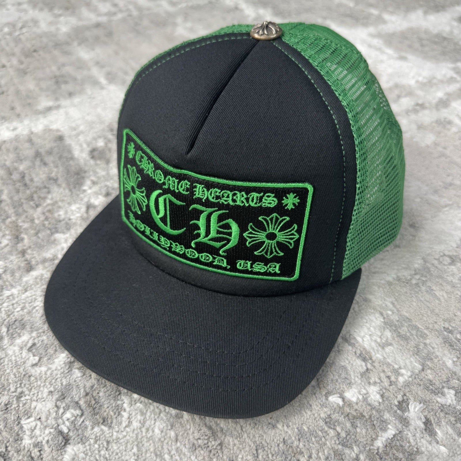 Chrome Hearts Hollywood Ch Trucker Hat ‘green Black’