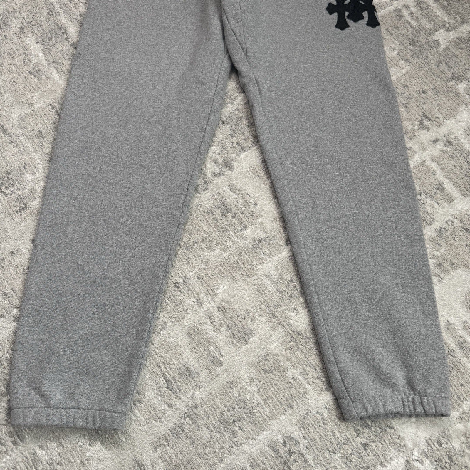 Chrome Hearts Paperjam Triple Cross Leather Sweatpants 