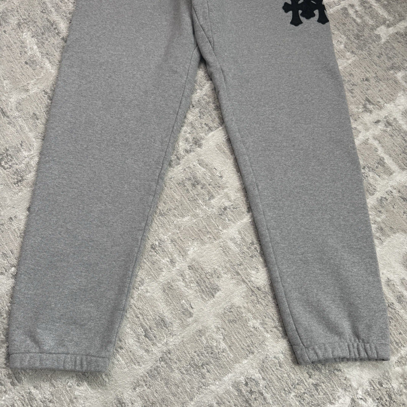 Chrome Hearts Paperjam Triple Cross Leather Sweatpants 