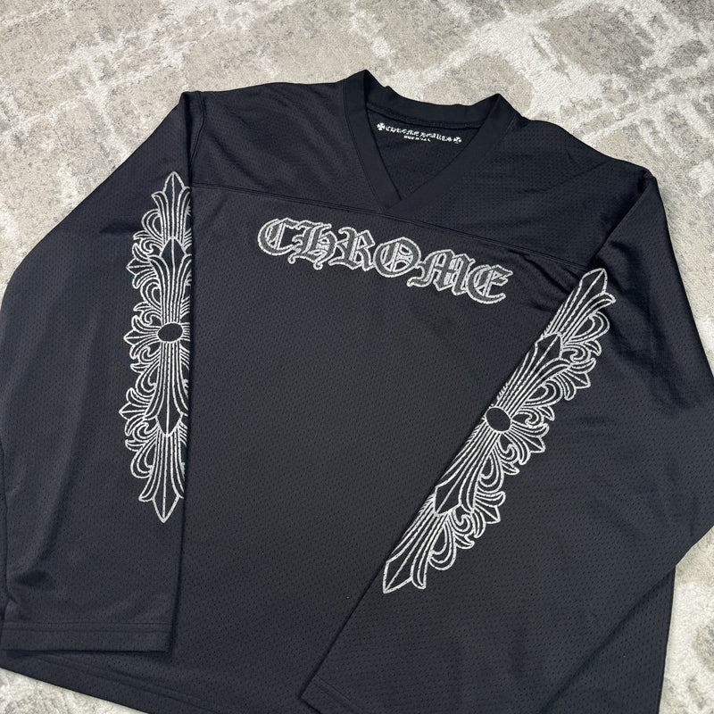 Chrome Hearts Mesh Stadium Floral Long Sleeve Jersey 