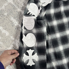 Chrome Hearts Guns N Roses Leather Button Up 