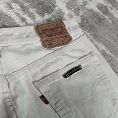 Chrome Hearts Levi 501 Cheetah Cross Patch Denim Jeans 