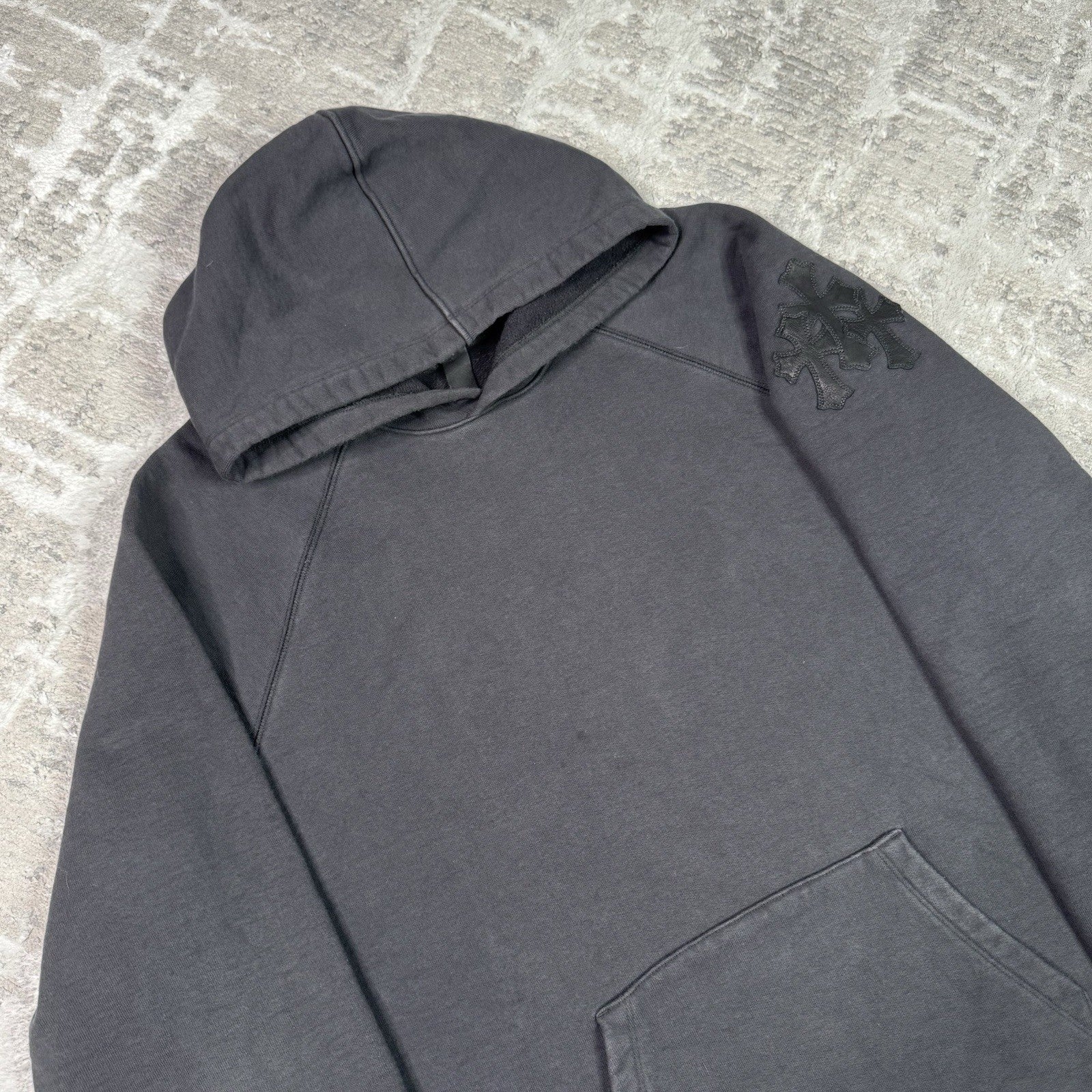 Chrome Hearts Paper Jam Leather Triple Cross Pullover Hoodie