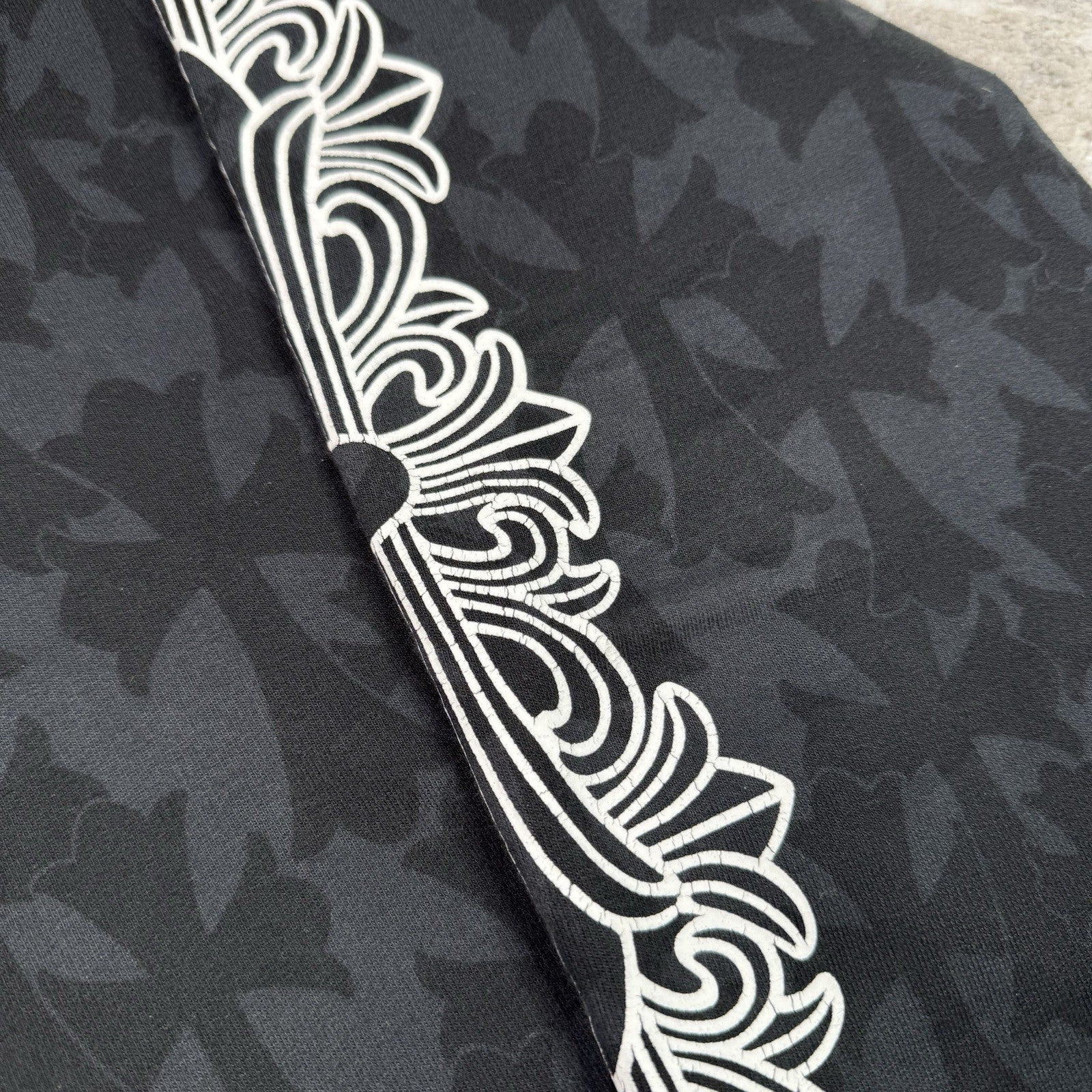Chrome Hearts Cemetery Monogram Scroll Zip Up Hoodie 