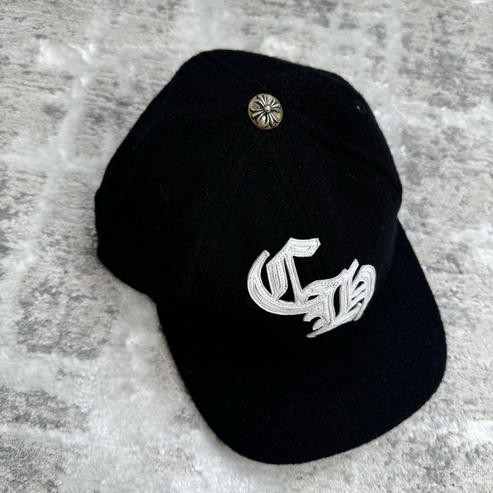 Chrome Hearts Wool Leather Strap Hat ‘black’ 