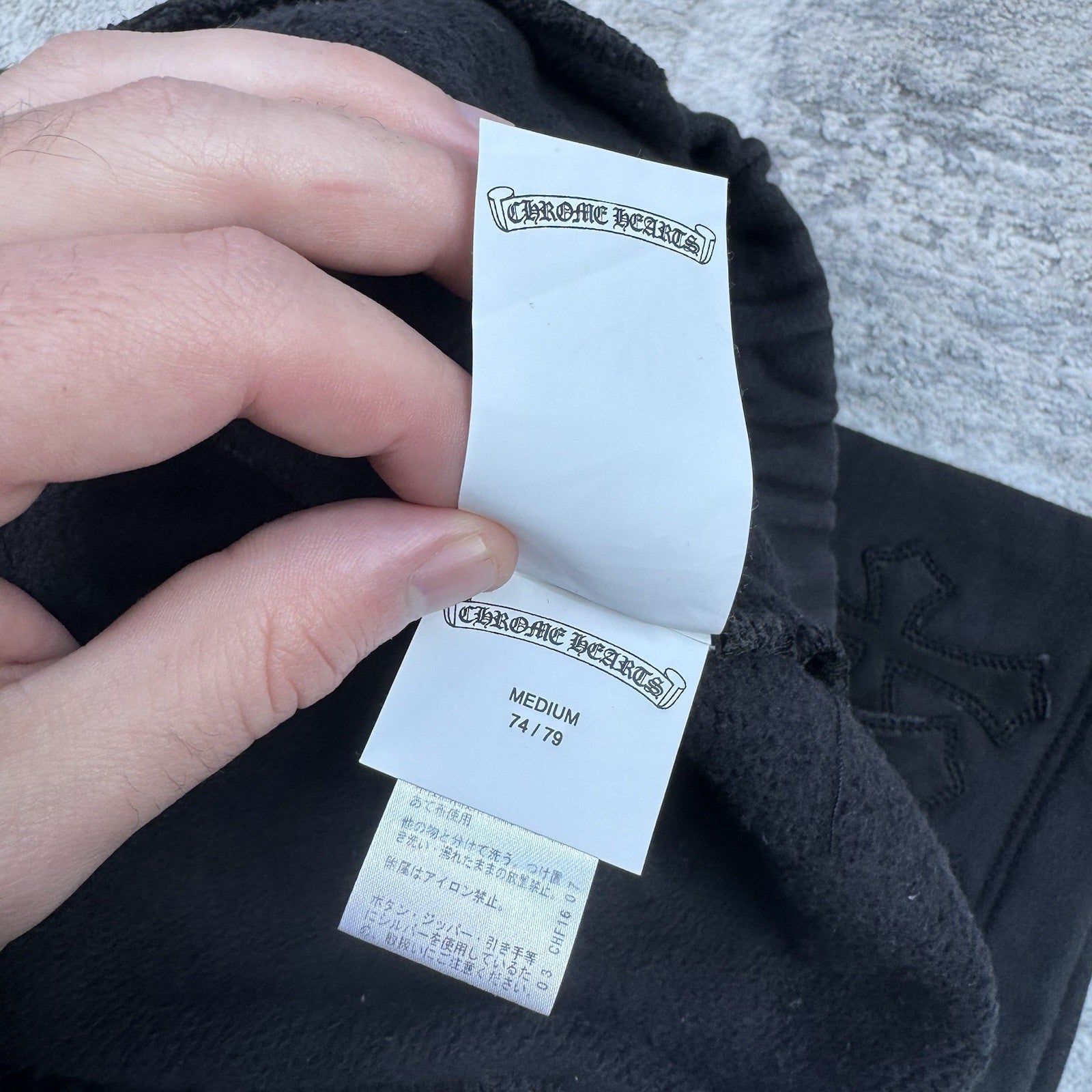 Chrome Hearts Paperjam Leather Triple Cross Sweatshirts