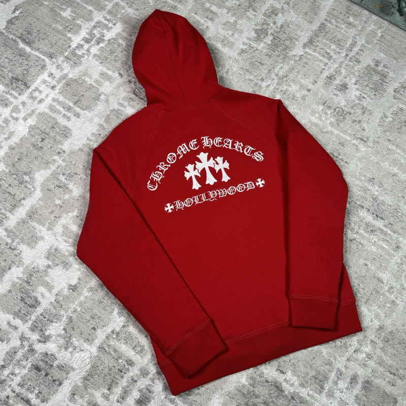 Chrome Hearts King Taco Triple Cross Embroidered Zip Up Hoodie 