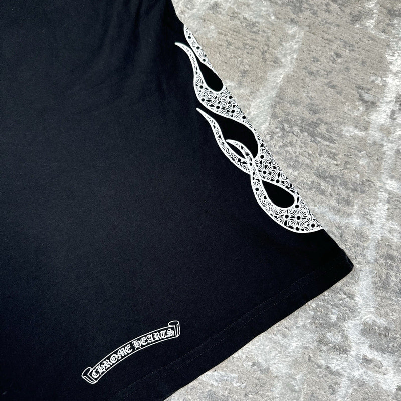 Chrome Hearts Flame Logo Short Sleeve Pocket Tee Shirt 