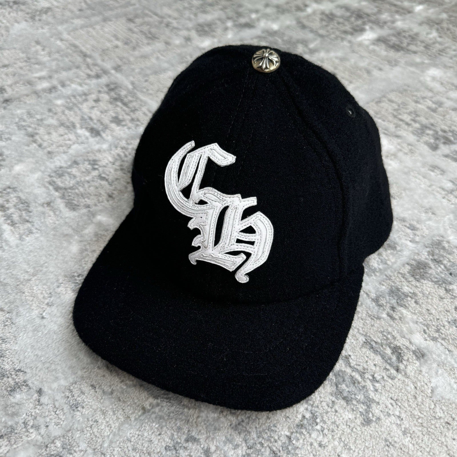 Chrome Hearts Wool Leather Strap Hat ‘black’ 