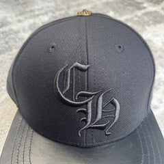 Chrome Hearts Leather CH Baseball Hat Sz- 7 3/8