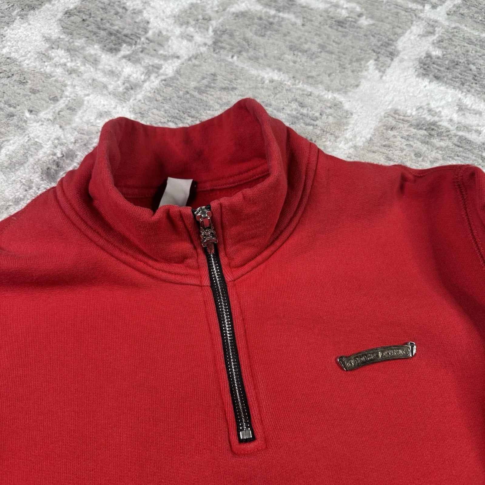 Chrome Hearts King Taco Triple Cross Embroidered Quarter Zip Pullover 