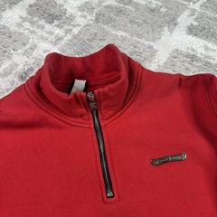 Chrome Hearts King Taco Triple Cross Embroidered Quarter Zip Pullover 