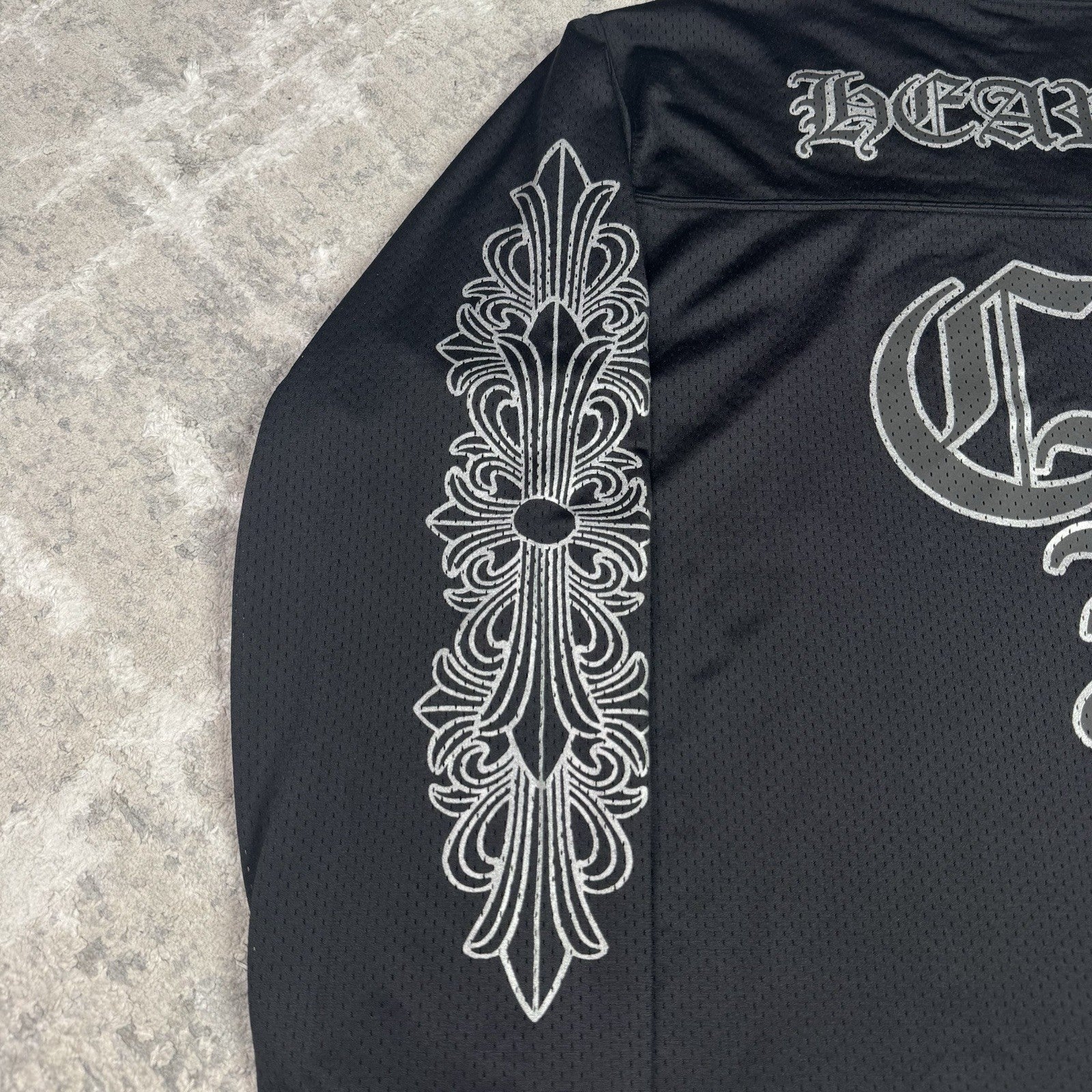 Chrome Hearts Mesh Stadium Floral Long Sleeve Jersey 