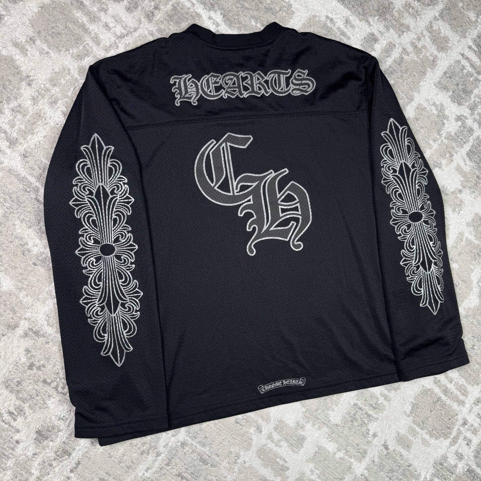 Chrome Hearts Mesh Stadium Floral Long Sleeve Jersey 