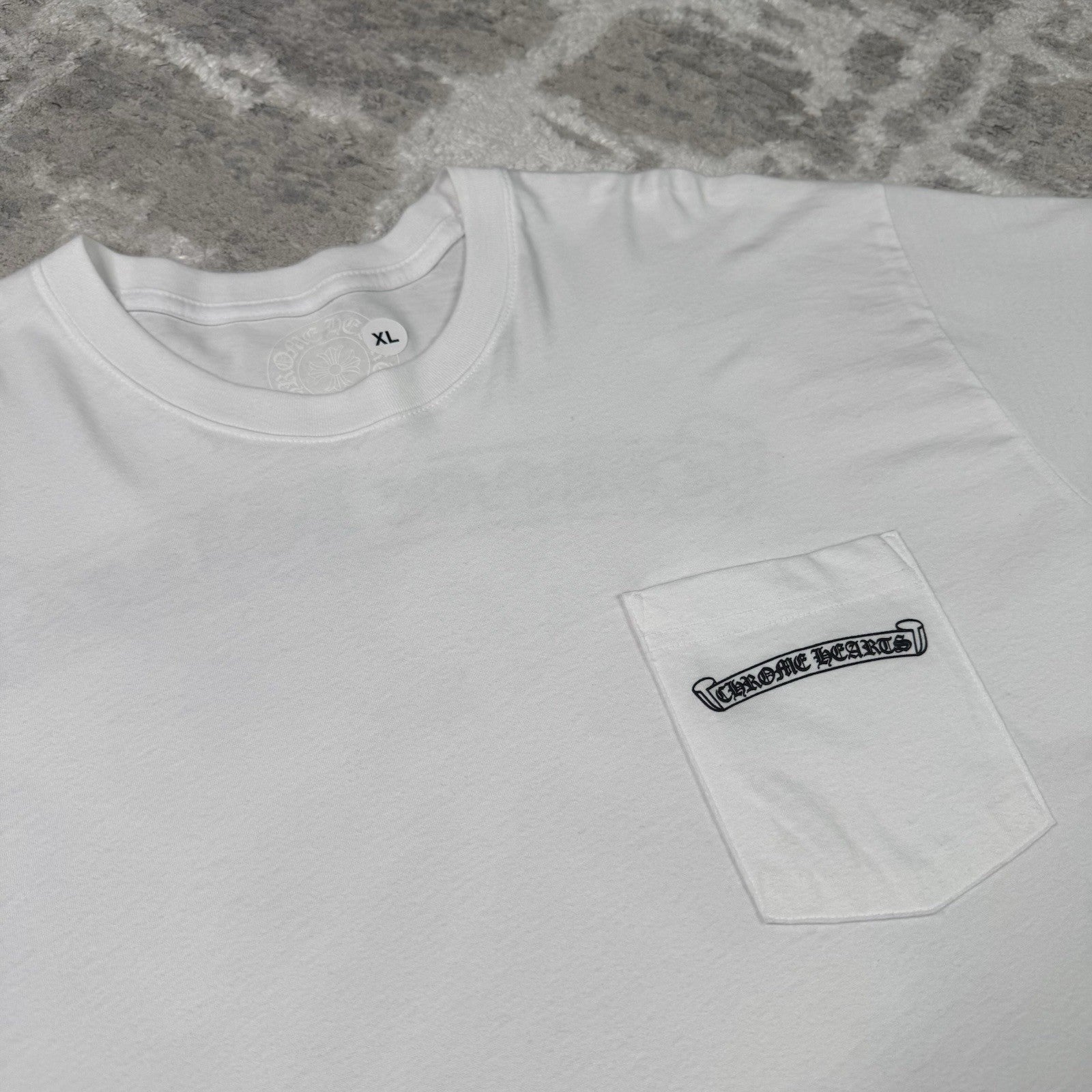 Chrome Hearts Scroll Logo Pocket Tee Shirt 