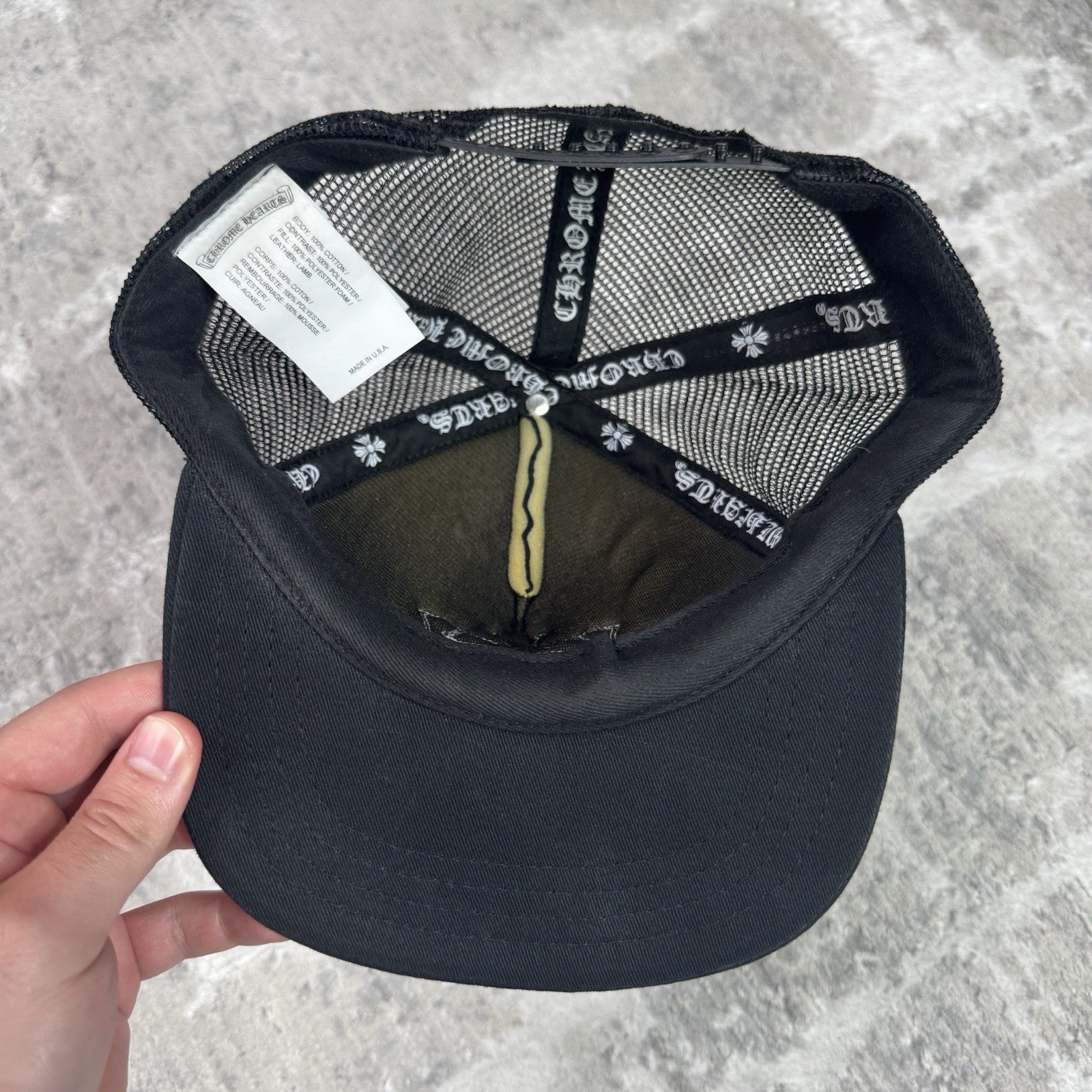 Chrome Hearts Cemetery Cross Patch Trucker Hat 