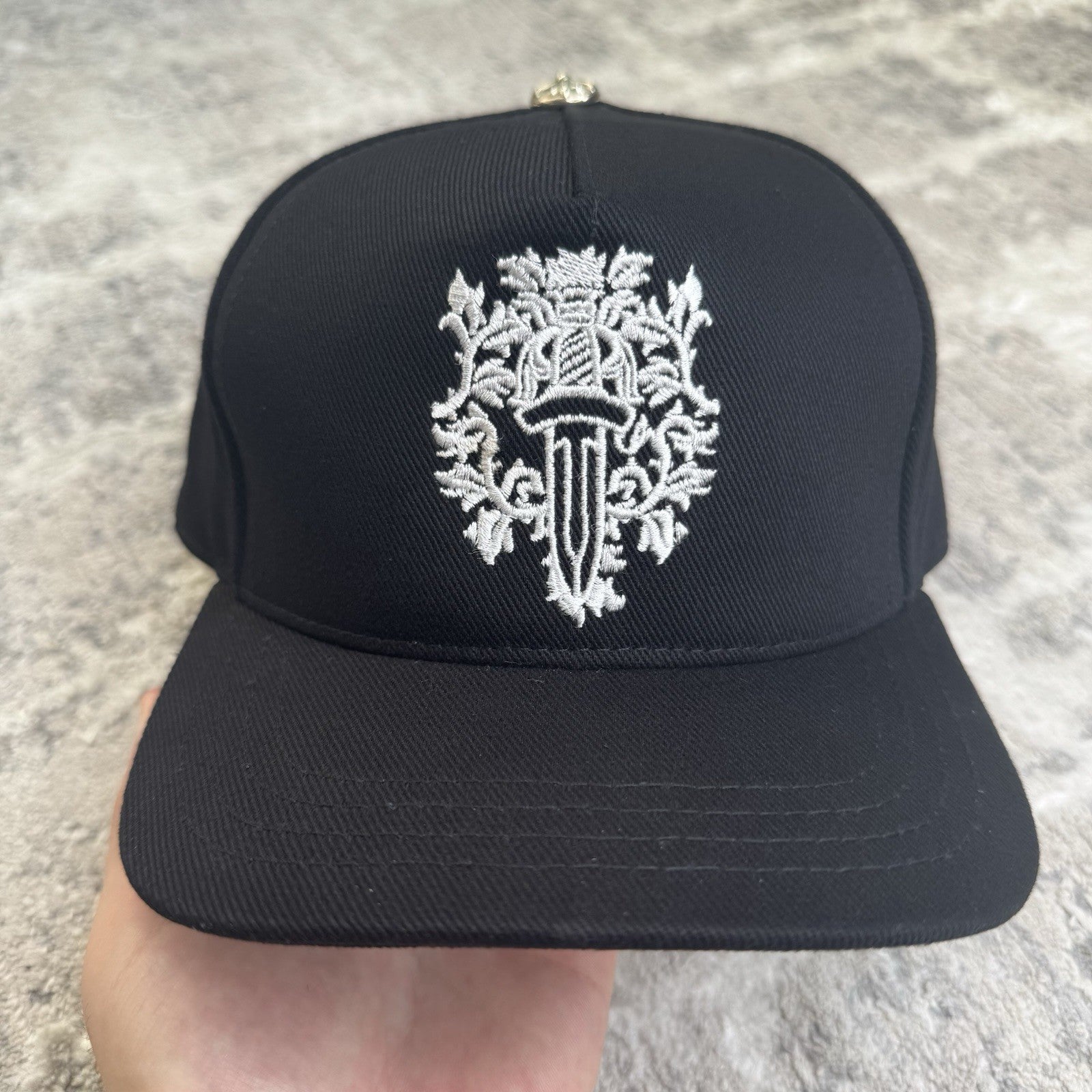 Chrome hearts Dagger Waxed Denim Baseball Hat 