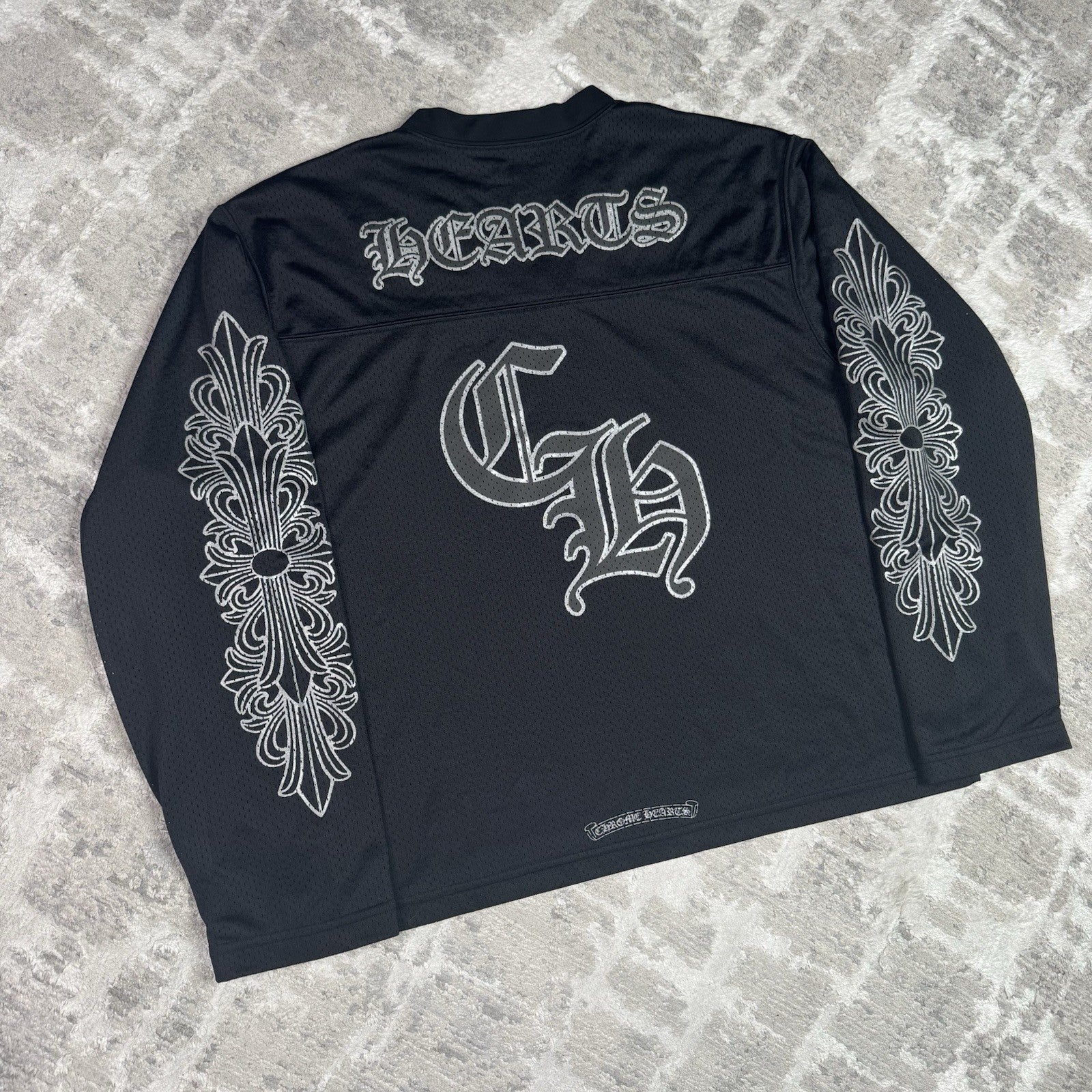 Chrome Hearts Mesh Stadium Floral Long Sleeve Jersey 