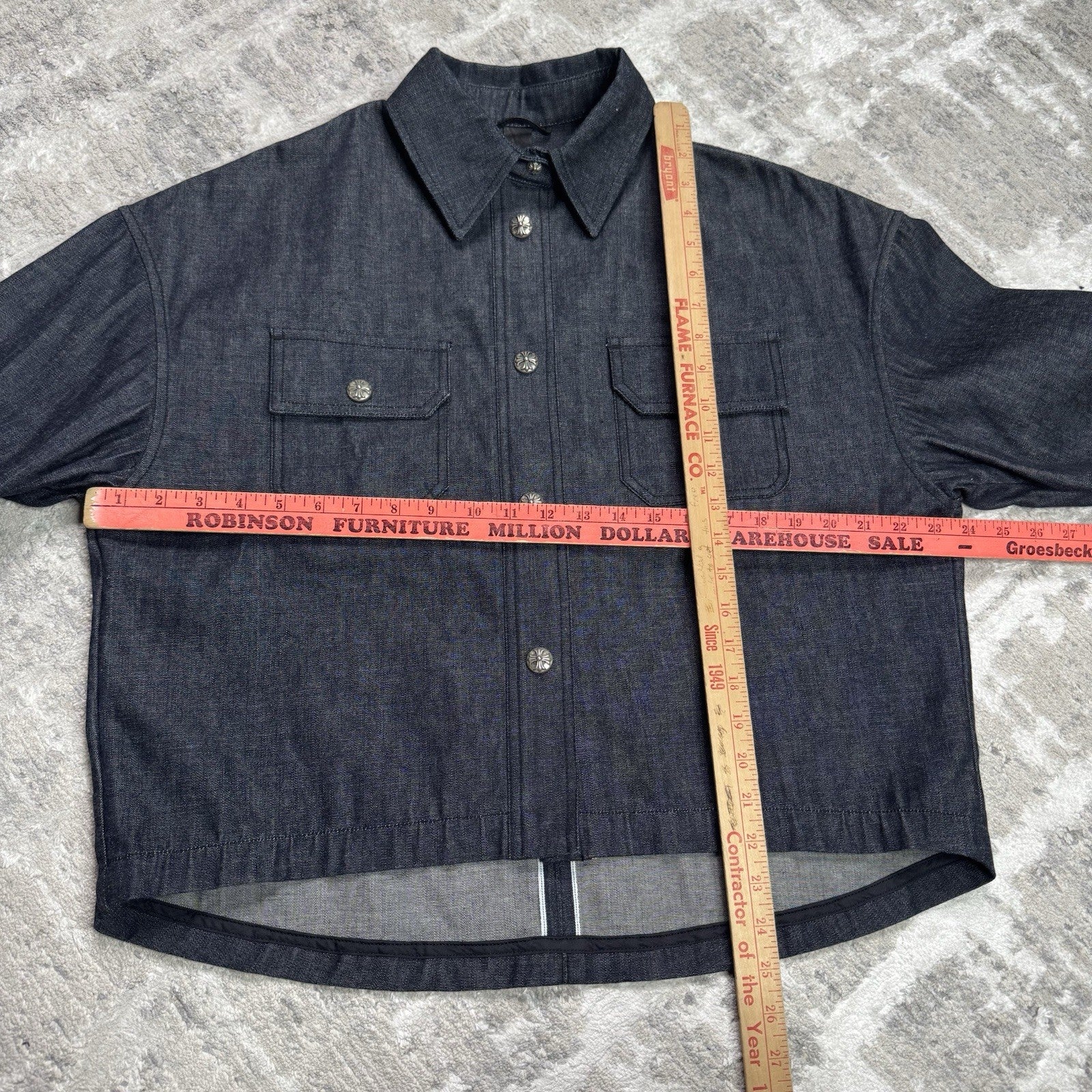 Chrome Hearts Button Up Long Sleeve Work Shirt 