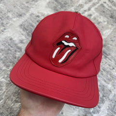 Chrome Heart Rolling Stones leather patch hat