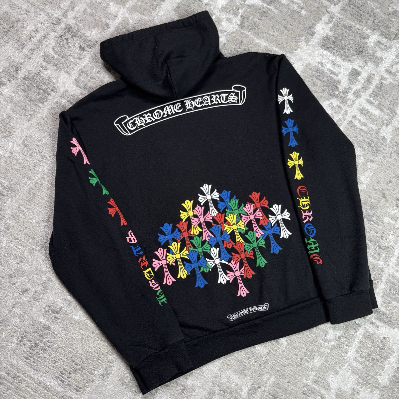 Chrome Hearts Cemetery Multi-color Cross Pullover Hoodie 