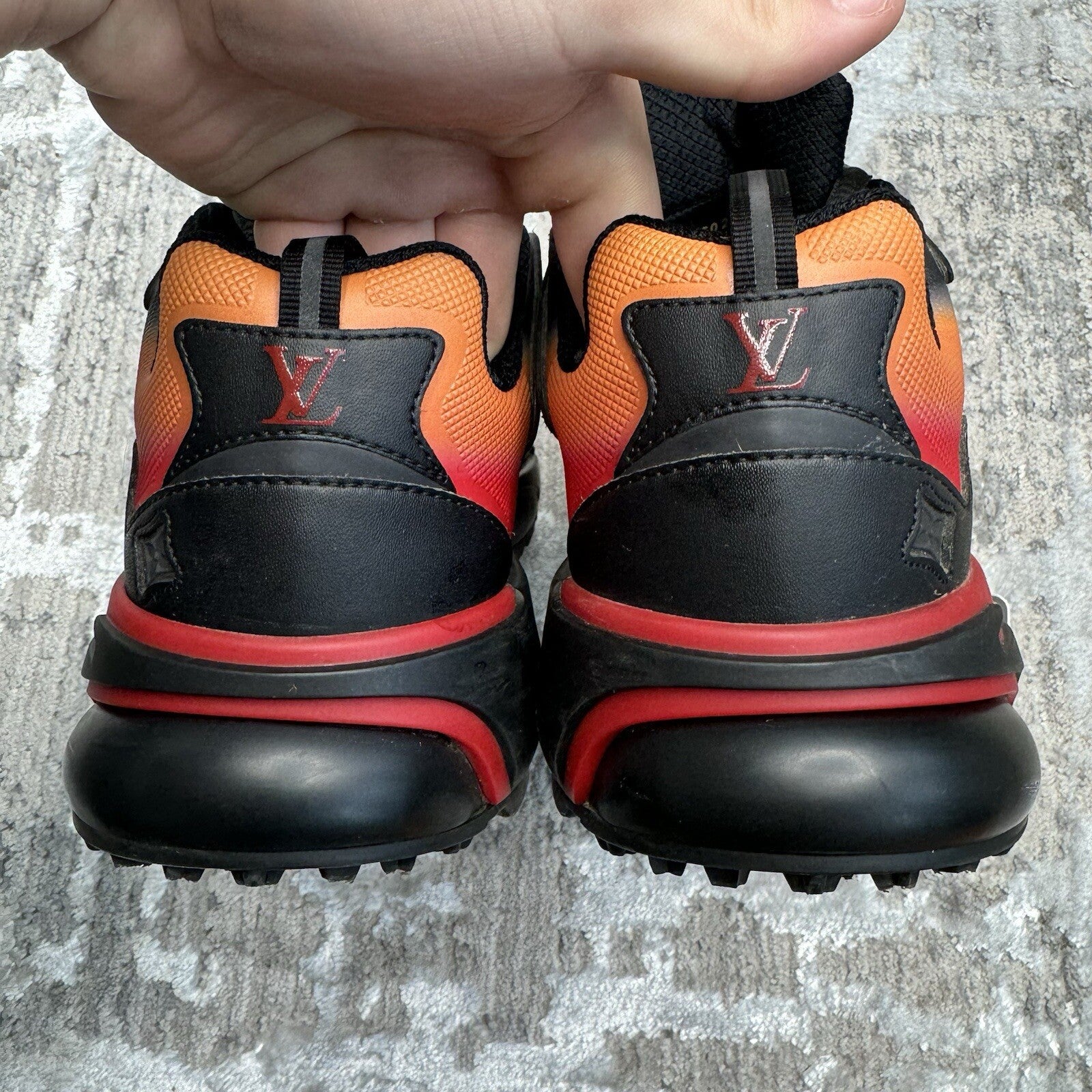 Louis Vuitton TATIC Trainer Sneaker ‘black Red’ Sz- 7.5LV/8.5M