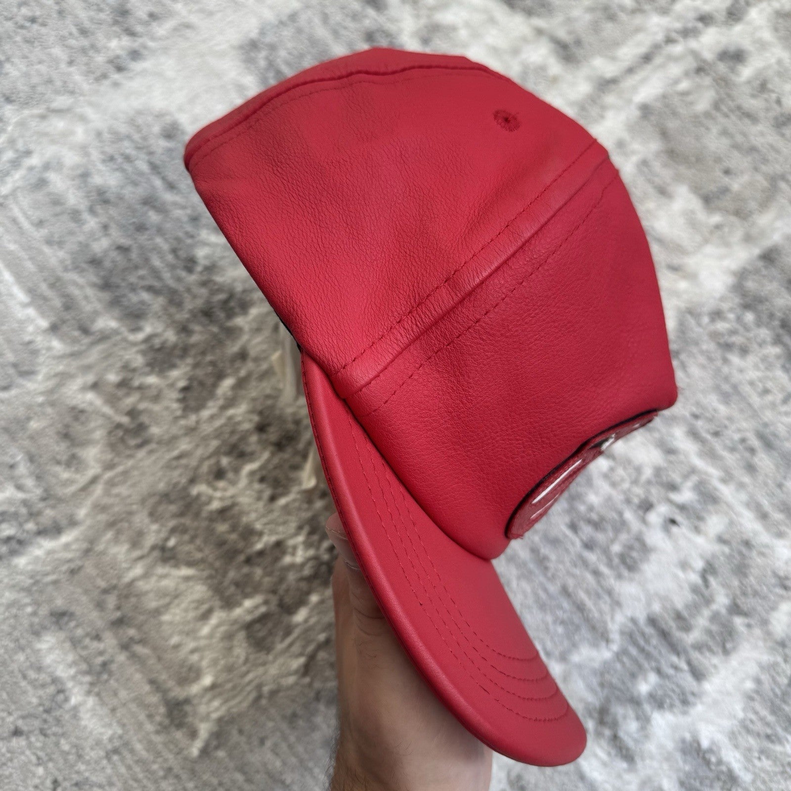 Chrome Heart Rolling Stones leather patch hat