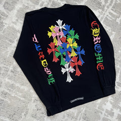 Chrome Hearts Cemetery Multi-color Cross Long Sleeve Shirt 