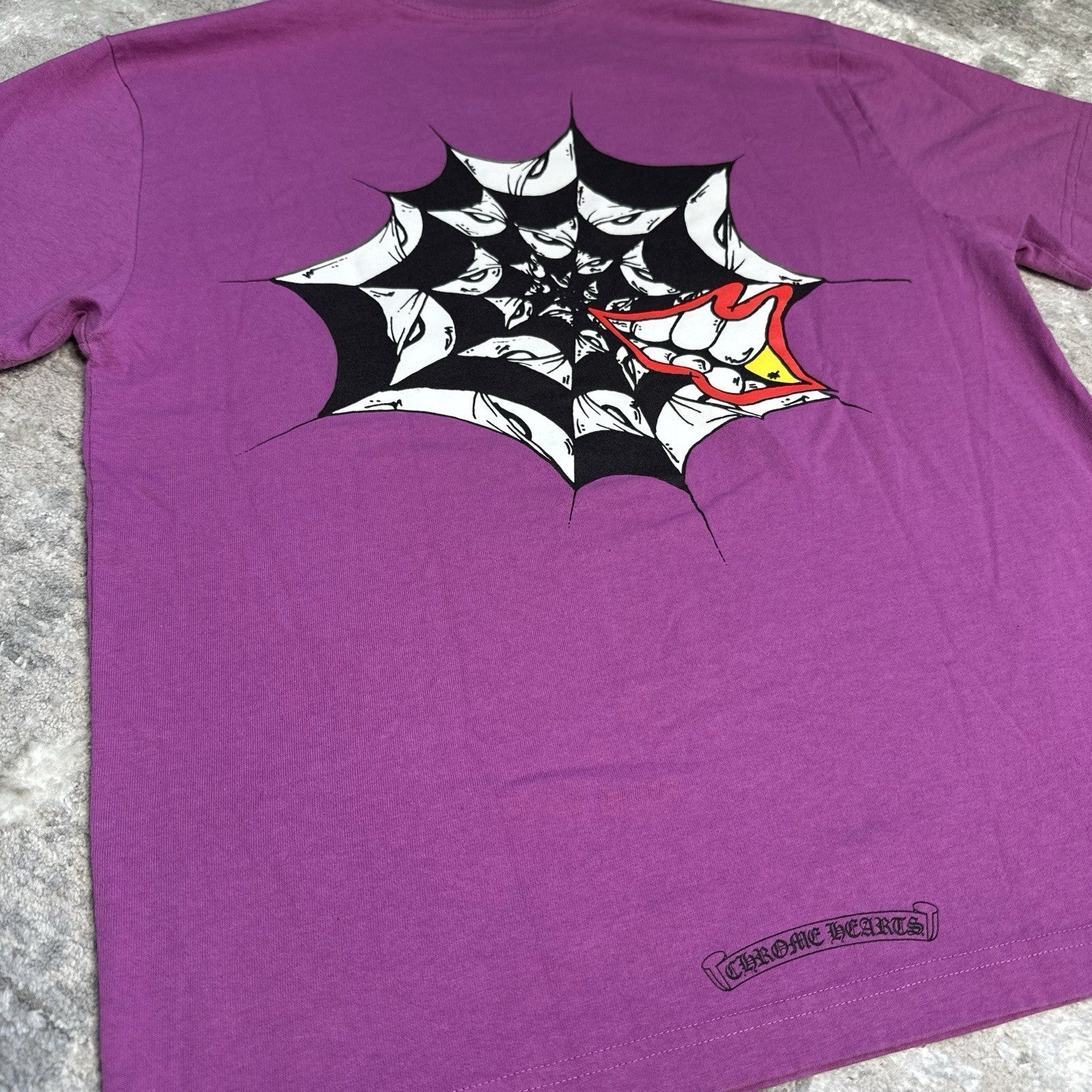 Chrome Hearts Matty Boy Spiderweb Short Sleeve Pocket Tee Shirt 